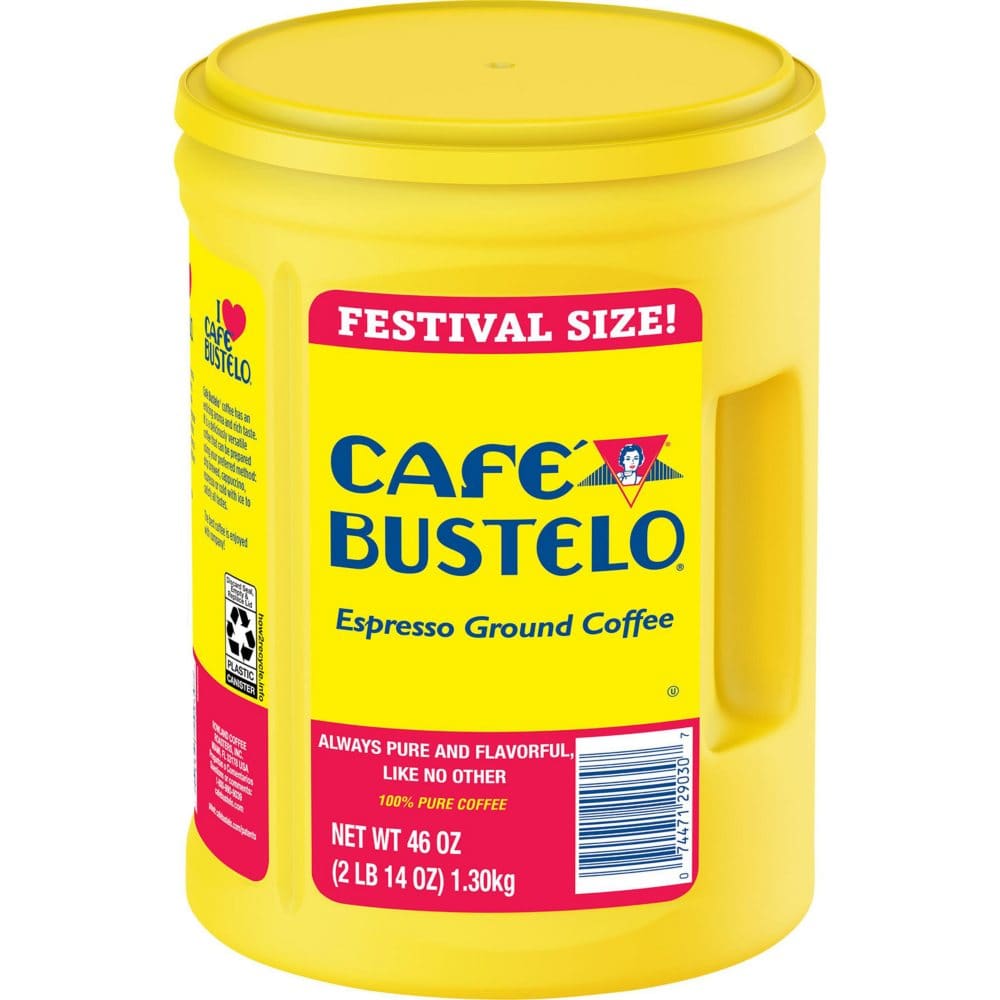 Café Bustelo Festival Size Dark Roast Ground Coffee Espresso (46 oz.) - Ground Coffee - Café
