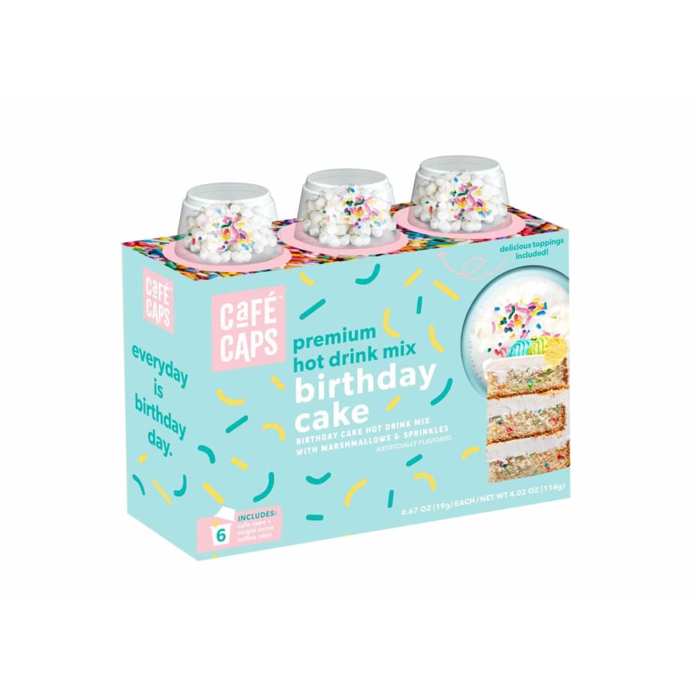 CAFE CAPS Grocery > Beverages > Coffee, Tea & Hot Cocoa CAFE CAPS Birthday Cake Premium Hot Drink Mix, 6 cu