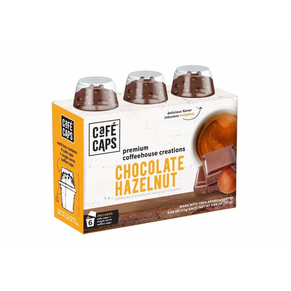 CAFE CAPS Grocery > Beverages > Coffee, Tea & Hot Cocoa CAFE CAPS Chocolate Hazelnut Coffee, 6 cu