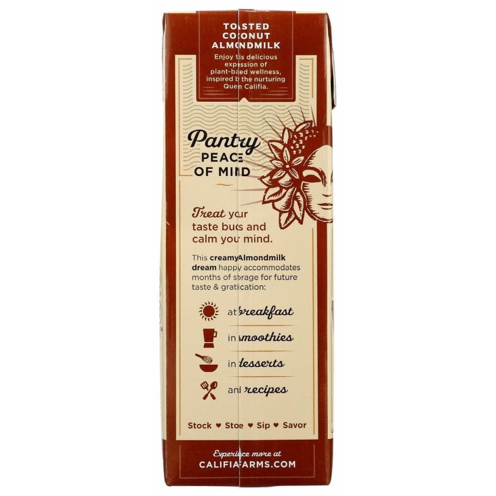 Califia Grocery > Beverages > Milk & Milk Substitutes CALIFIA: Almondmilk Toasted Cocont, 32 fo