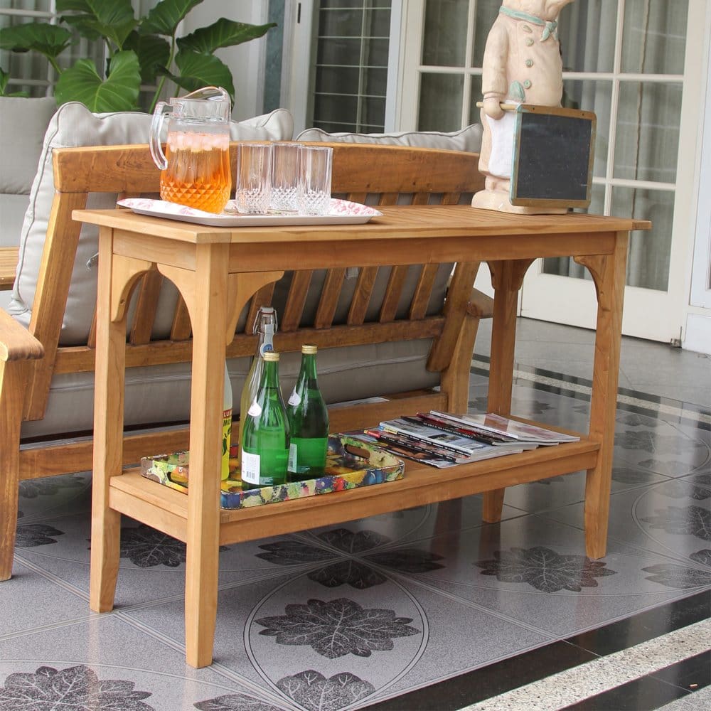Cambridge Casual Sonoma Teak Console Table - Patio Accent Tables - Cambridge