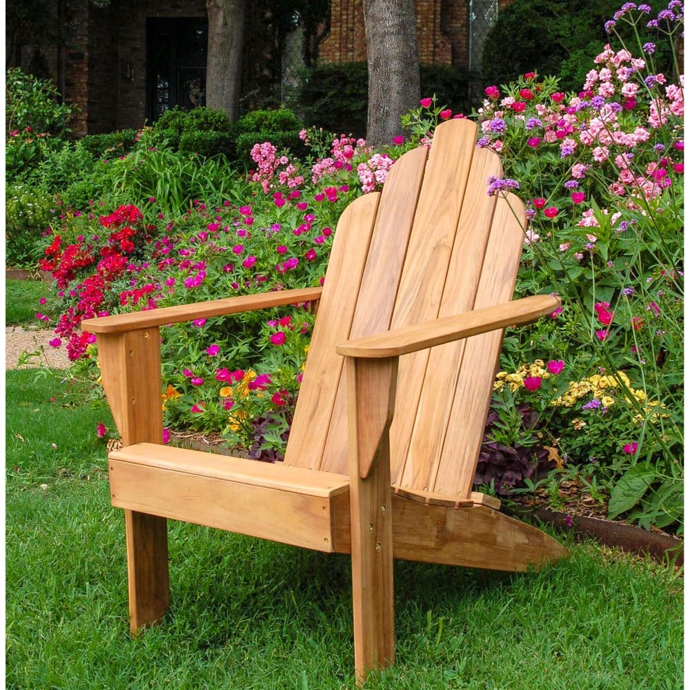 Cambridge Casual Weston Teak Adirondack Chair - Hardwood Patio Furniture - ShelHealth