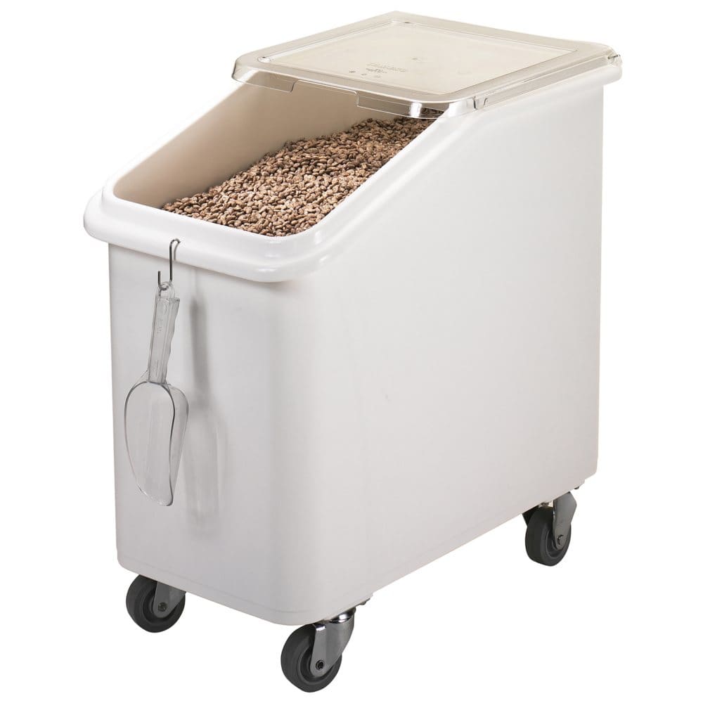 Cambro Slant Top Mobile Ingredient Storage Bin White (27 gal.) - Food Storage & Transport - Cambro