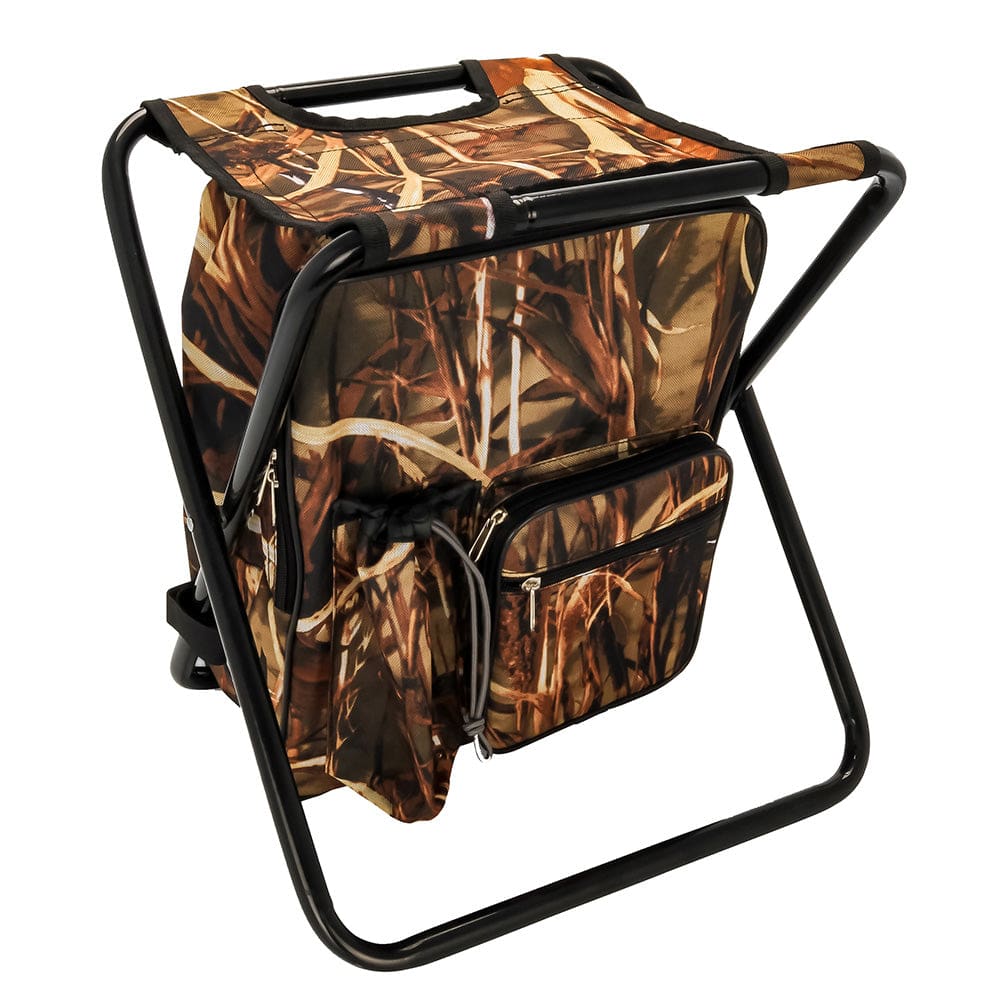 Camco Camping Stool Backpack Cooler - Camouflage - Camping | Accessories,Camping | Furniture,Camping | Backpacks,Camping | Coolers - Camco