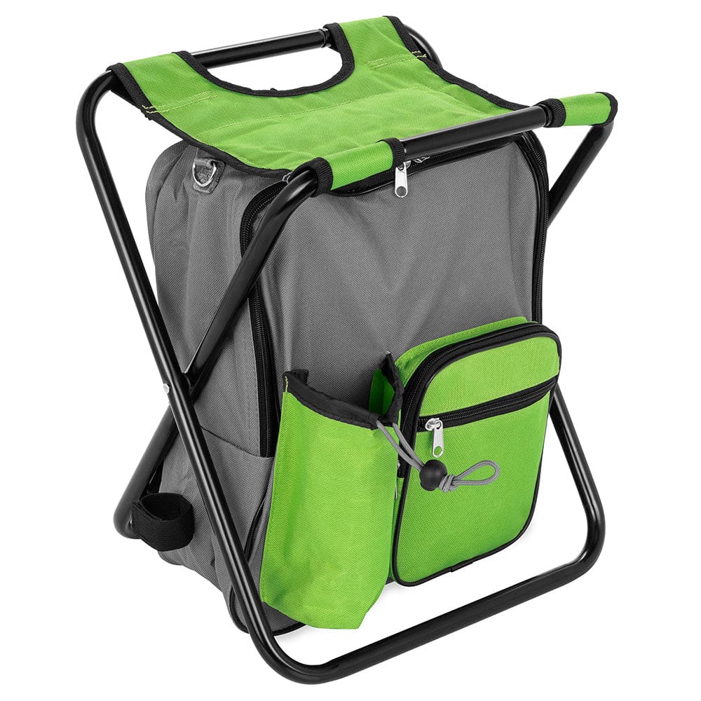 Camco Camping Stool Backpack Cooler - Green - Camping | Accessories,Camping | Furniture,Camping | Backpacks,Camping | Coolers - Camco