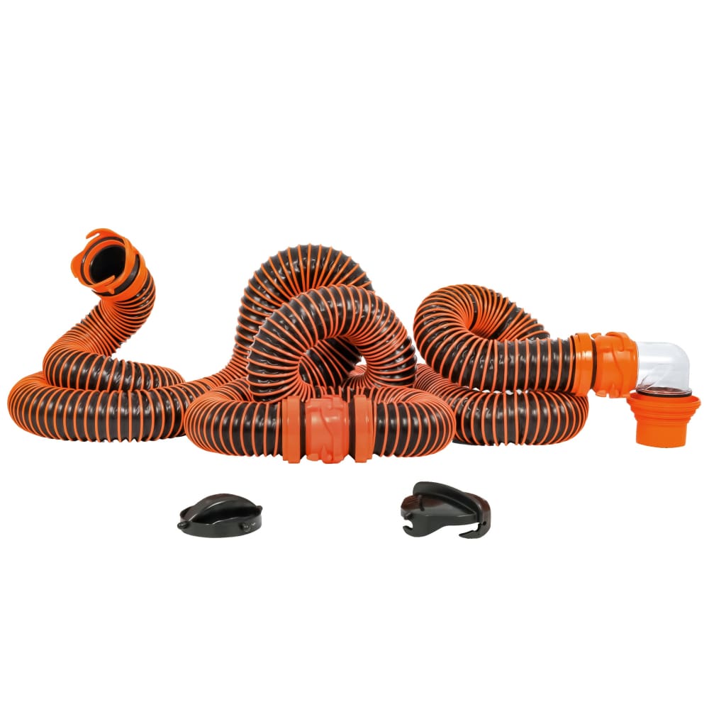Camco RhinoEXTREME 20’ Sewer Hose Kit w/ 4 In 1 Elbow Caps - Automotive/RV | Sanitation - Camco