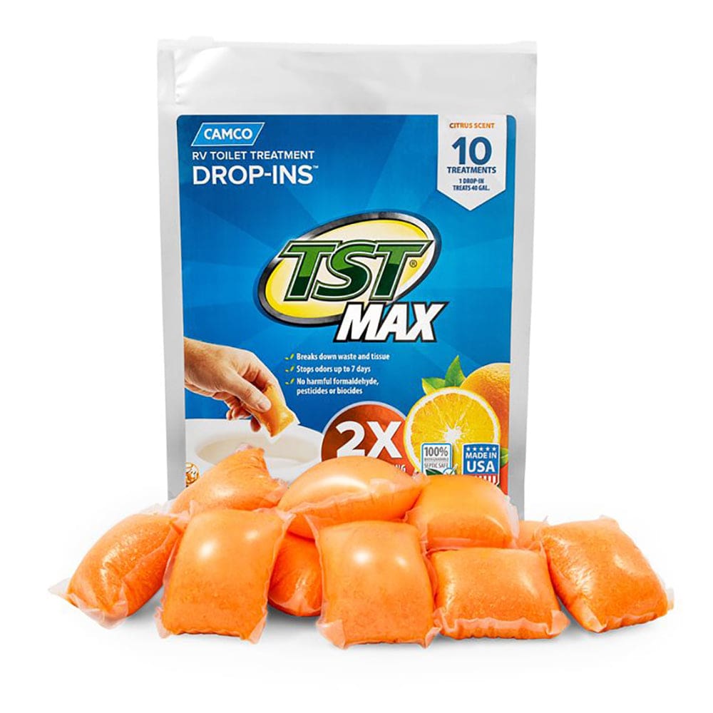 Camco TST MAX Orange RV Toilet Treatment Drop-Ins *10-Pack (Pack of 3 ...