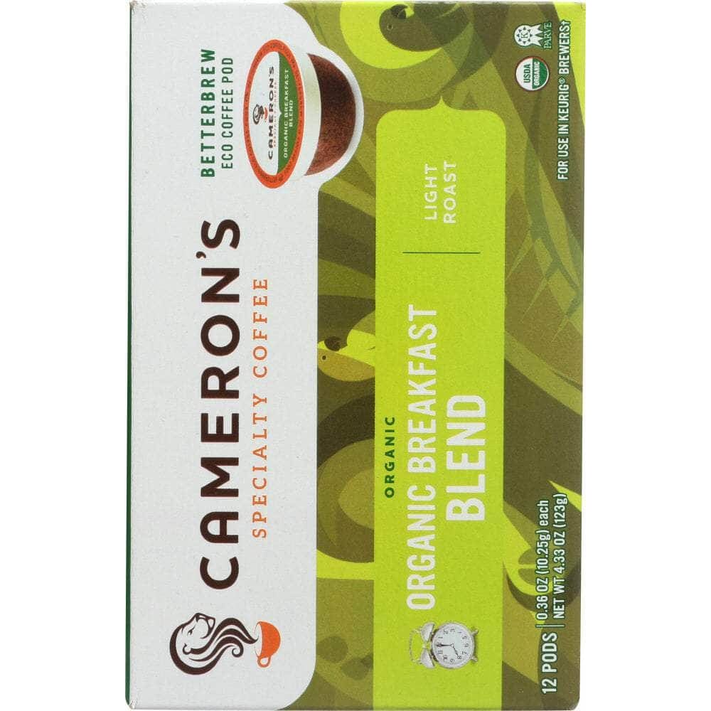 CAMERONS COFFEE Grocery > Beverages > Coffee, Tea & Hot Cocoa CAMERONS COFFEE: Breakfast Blend Organic Coffee 12 packets, 4.33 oz