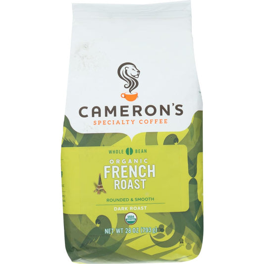 CAMERONS COFFEE: Organic French Roast Whole Bean Coffee 28 oz - Grocery > Beverages > Coffee Tea & Hot Cocoa - CAMERONS COFFEE