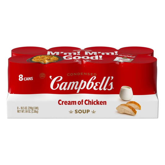 Campbell’s Condensed Cream of Chicken Soup 8 pk./10.5 oz. - Home/Grocery Household & Pet/Canned & Packaged Food/Canned & Jarred Food/Chilis