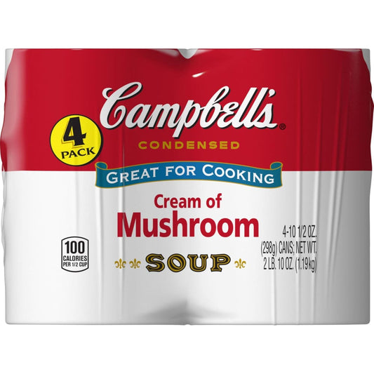 Campbell’s Condensed Cream of Mushroom Soup 4 pk./10.5 oz. - Home/Grocery Household & Pet/Canned & Packaged Food/Canned & Jarred Food/Chilis