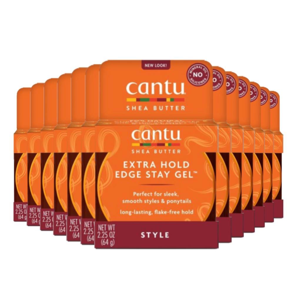 Cantu Extra Hold Edge Stay Gel - 2.25oz - 12 Packs - Conditioner - Cantu