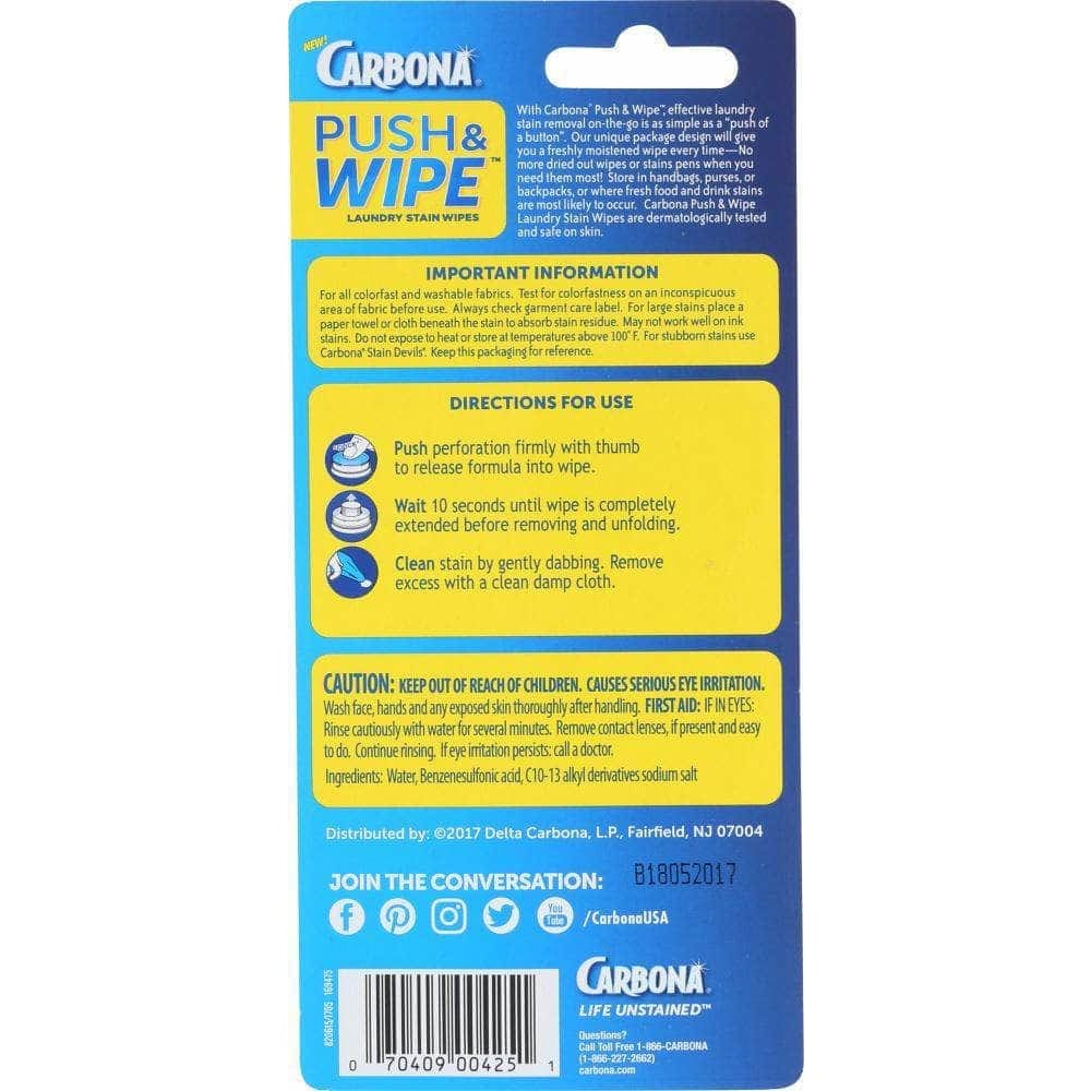 Carbona Carbona Stain Remover Push and Wipe, 3 pk