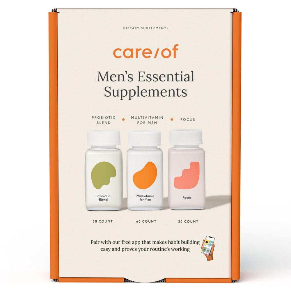 Care/of Men’s Essential Supplements 3 Pack Multivitamin Probiotic and Focus (120 ct.) - New Health & Beauty - Care/of