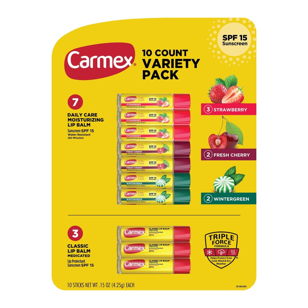 Carmex Carmex Lip Balm Variety Pack 10 ct. - Home/Health & Beauty/Cosmetics/Lip Color & Care/ - Carmex