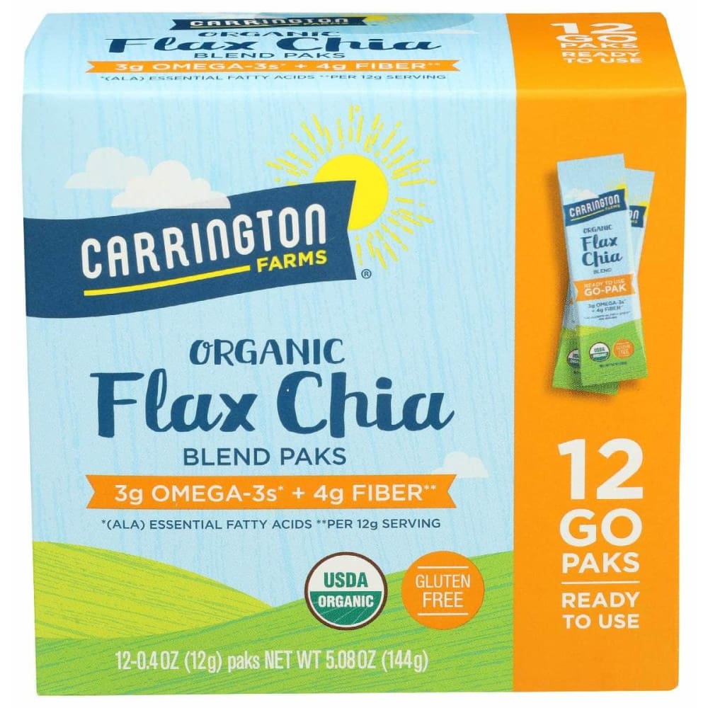 CARRINGTON FARMS CARRINGTON FARMS Flax Chia Paks Org 12Pk, 5.08 oz