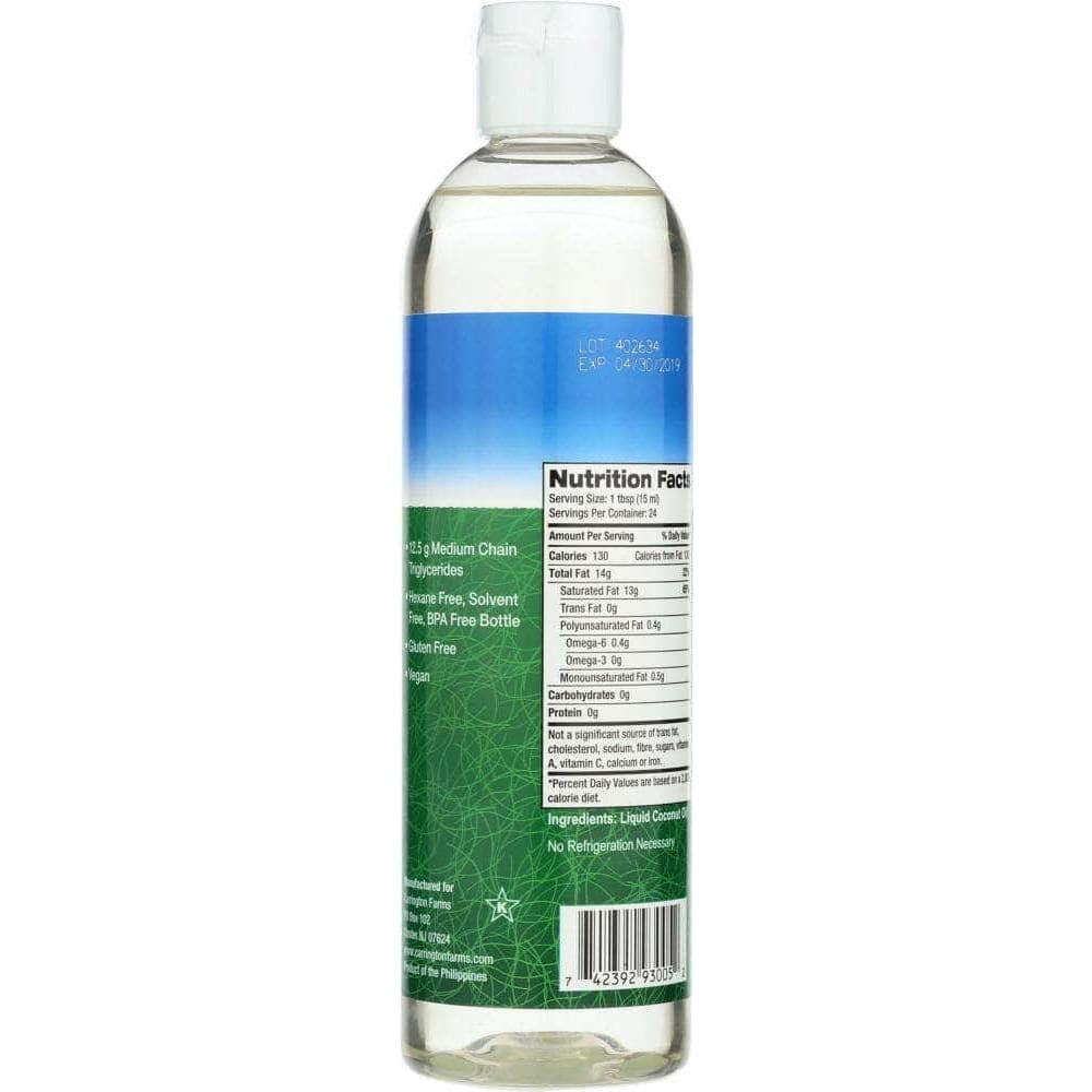 Carrington Farms Carrington Farms Premium MCT Liquid Coconut Oil, 12 oz