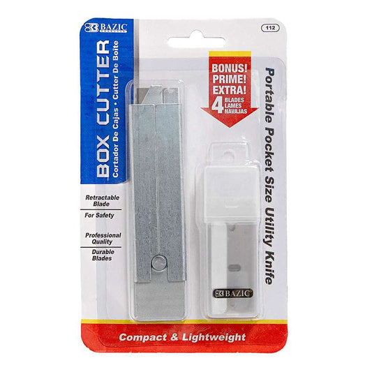 Carton Cutters with 4 Blades (Pack of 12) - Mailroom - Bazic Products