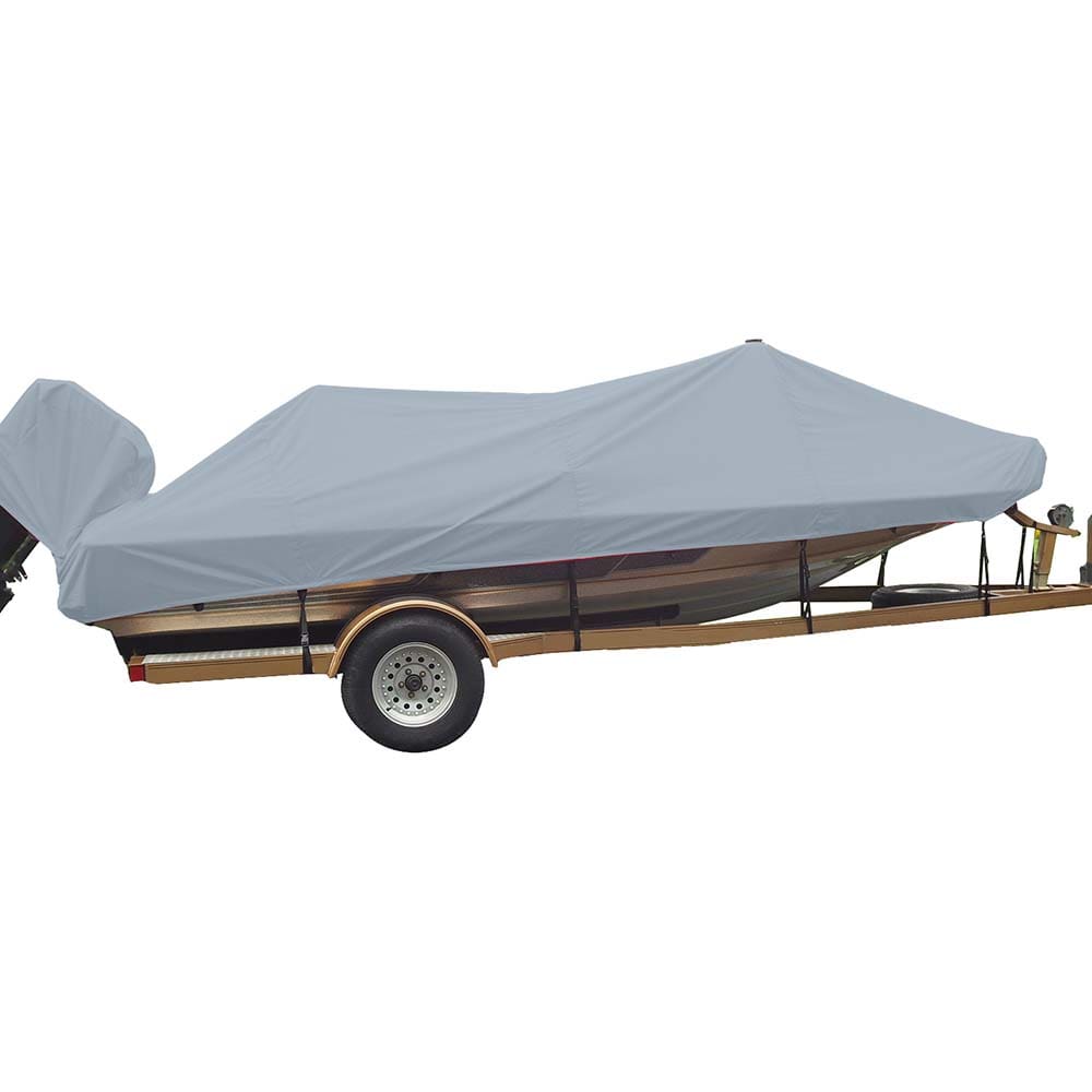 Carver Poly-Flex II Styled-to-Fit Boat Cover f/ 18.5’ Angled Transom Bass Boats - Grey - Winterizing | Winter Covers,Boat Outfitting |