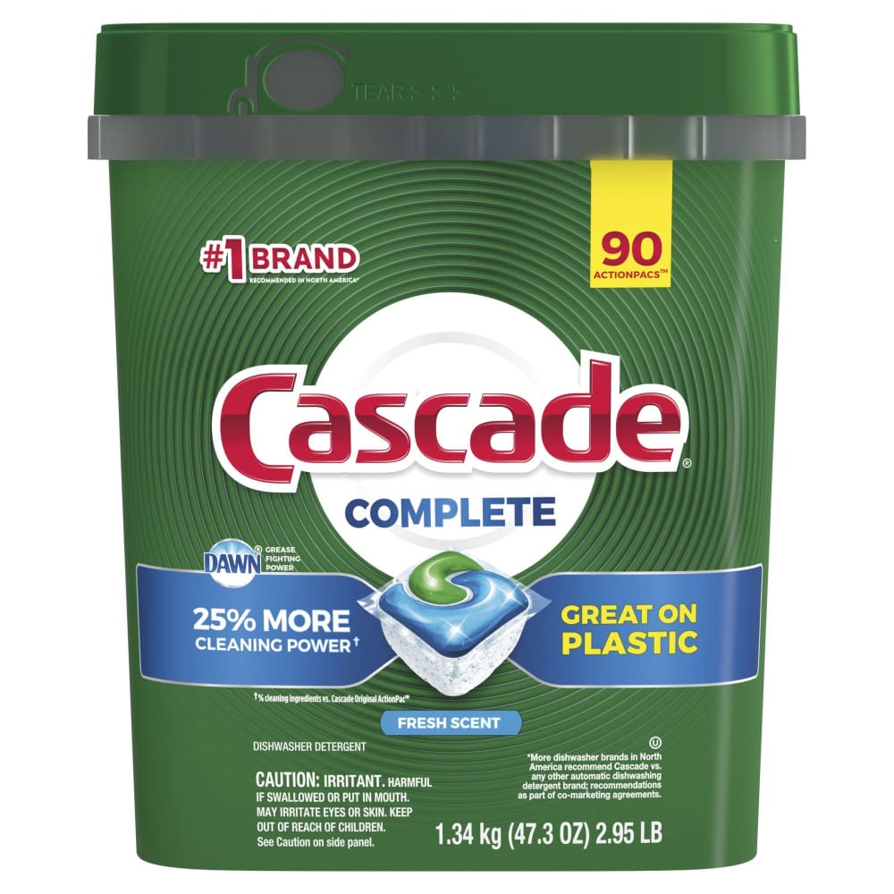 Cascade Complete Fresh Scent Dishwasher Detergent Action Pacs 90 ct. - Cascade