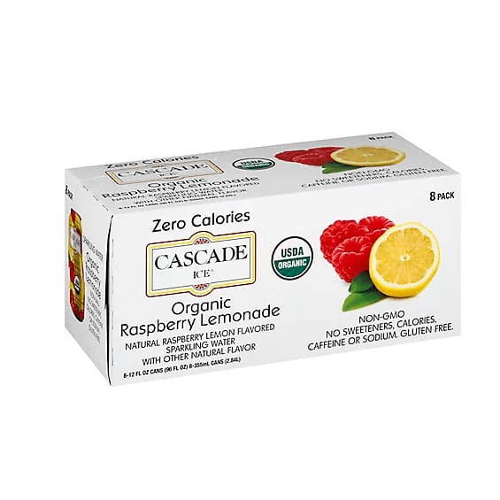 CASCADE ICE Grocery > Beverages > Water > Sparkling Water CASCADE ICE: Organic Raspberry Lemonade, 96 fo