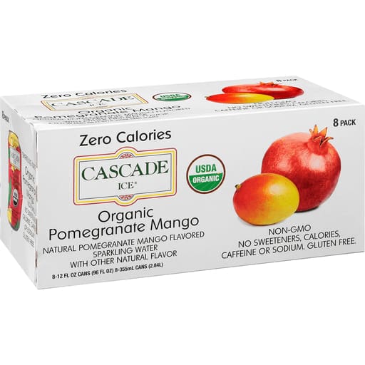 CASCADE ICE Grocery > Beverages > Water > Sparkling Water CASCADE ICE: USDA Organic Pomegranate Mango, 96 fo