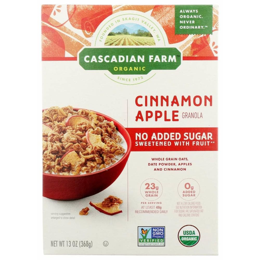 CASCADIAN FARM CASCADIAN FARM Apple Cinnamon Granola No Added Sugar, 13 oz
