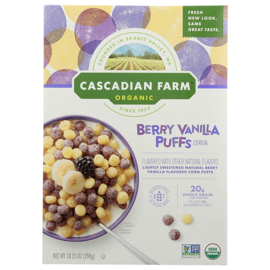 CASCADIAN FARM: Berry Vanilla Puffs Cereal 10.25 oz (Pack of 4) - Grocery > Breakfast > Breakfast Foods - CASCADIAN FARM