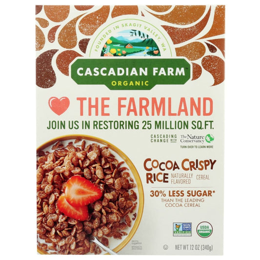 CASCADIAN FARM: Cocoa Crispy Rice Cereal 12 oz (Pack of 4) - Breakfast > Breakfast Foods - CASCADIAN FARM