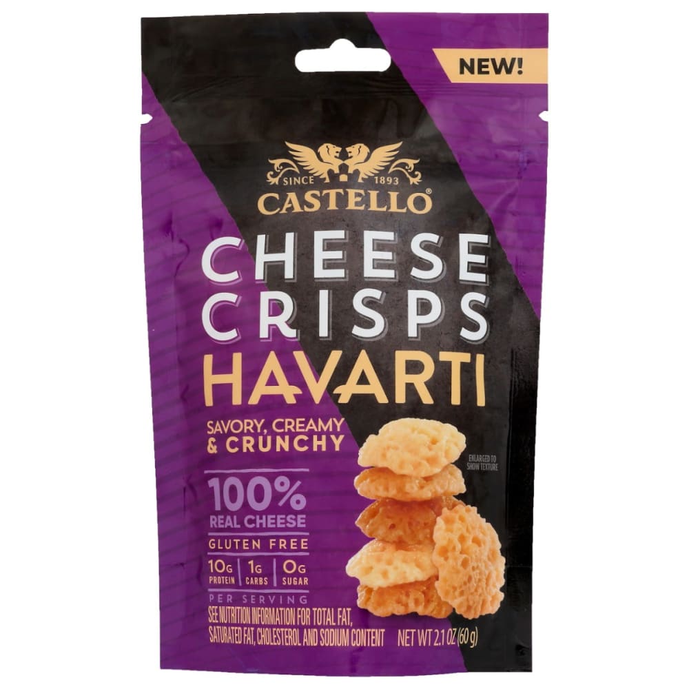 CASTELLO: Cheese Crisps Havarti 2.1 OZ (Pack of 5) - Grocery > Snacks > Chips > Snacks Other - CASTELLO