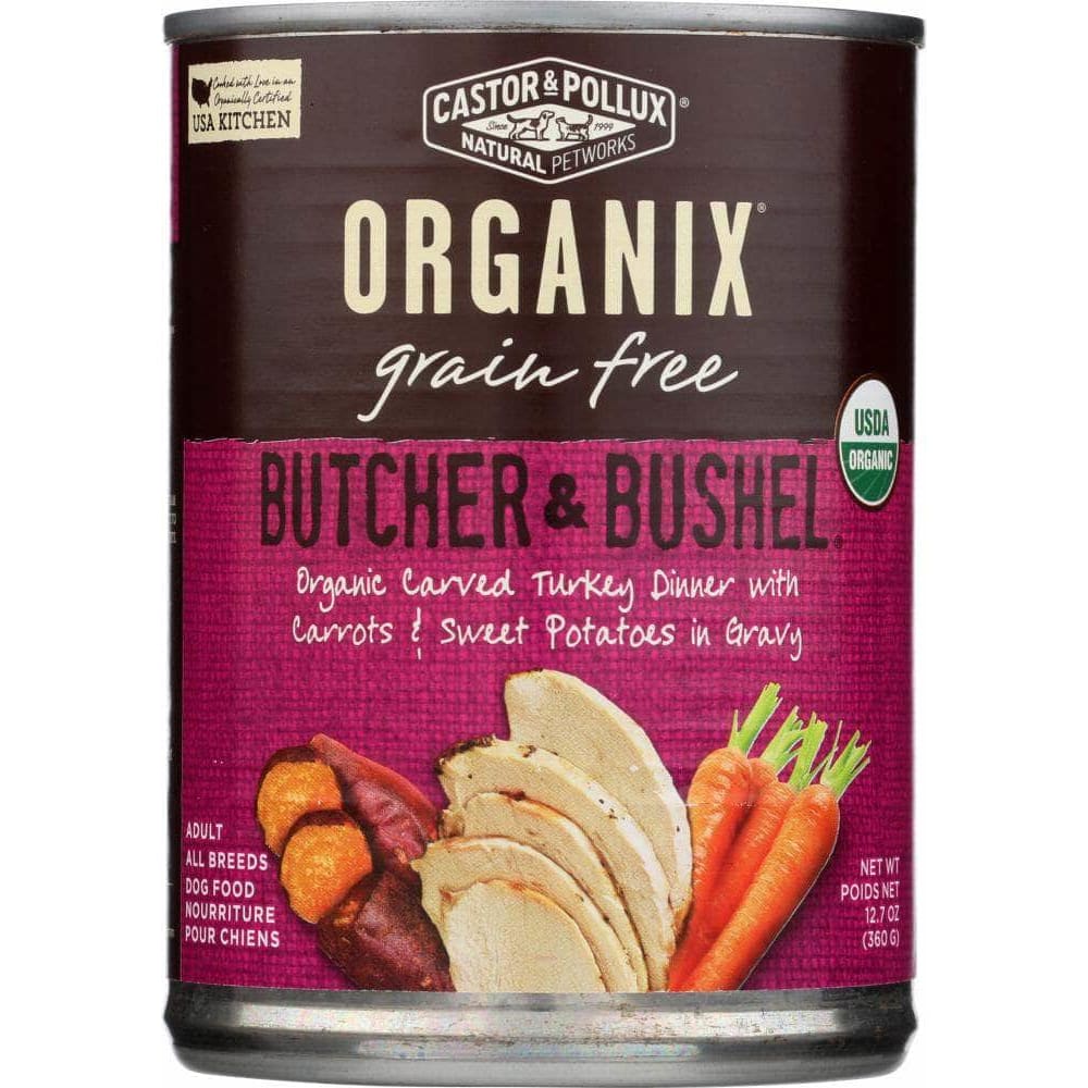 Castor & Pollux Castor & Pollux Dog Food Can Organic Butcher and Bushel Turkey Carrots, 12.7 oz