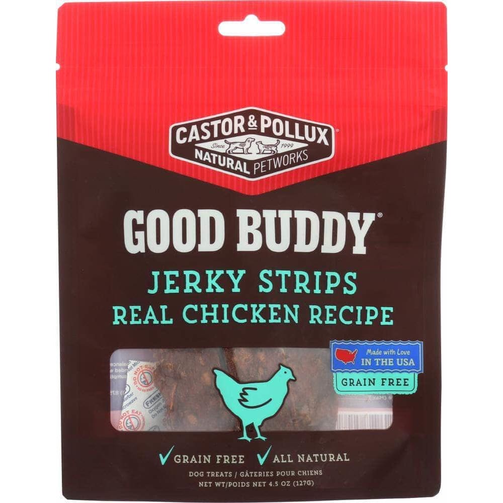 Castor & Pollux Castor & Pollux Dog Treat Good Buddy Jerky Strip Chicken, 4.5 oz