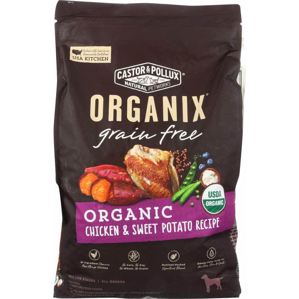CASTOR & POLLUX Castor & Pollux Organix Grain Free Organic Chicken & Sweet Potato Recipe, 10 Lb