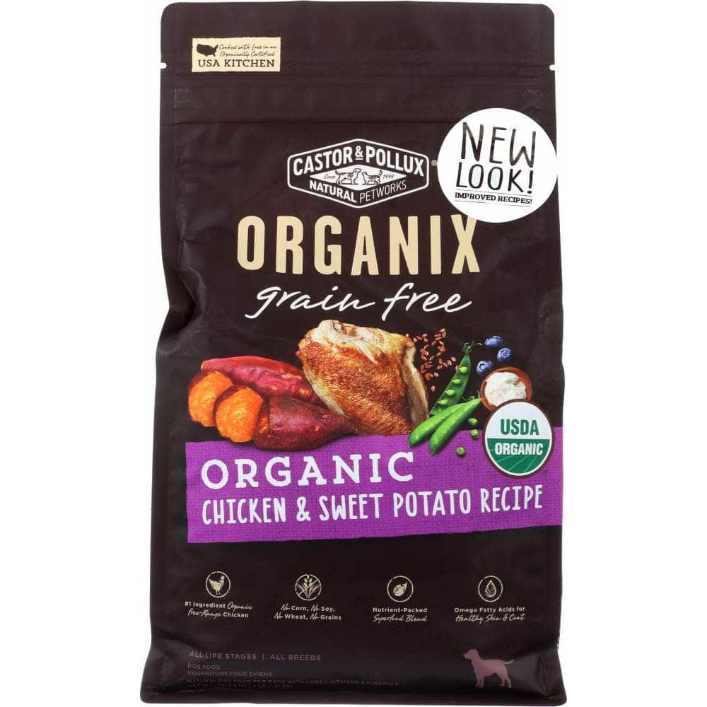 Castor & Pollux Castor & Pollux Organix Grain Free Organic Chicken & Sweet Potato Recipe 4 Lb