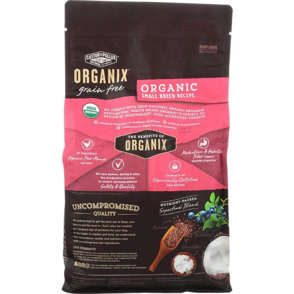 Castor & Pollux Castor & Pollux Organix Grain Free Organic Small Breed Recipe 4 Lb