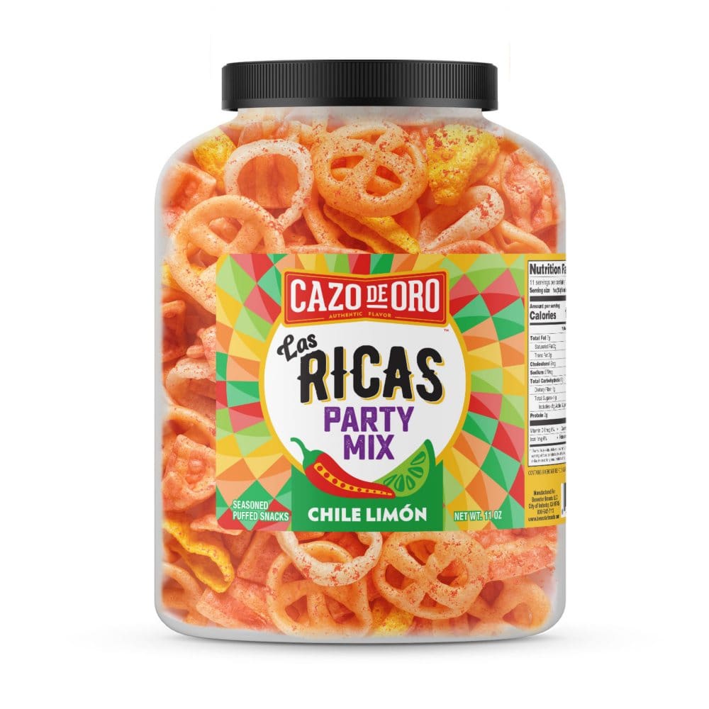 Snacks Limon Cazo de Oro Chile Limon Party Snack Mix Barrel (11 oz.) (Pack of 2 ...