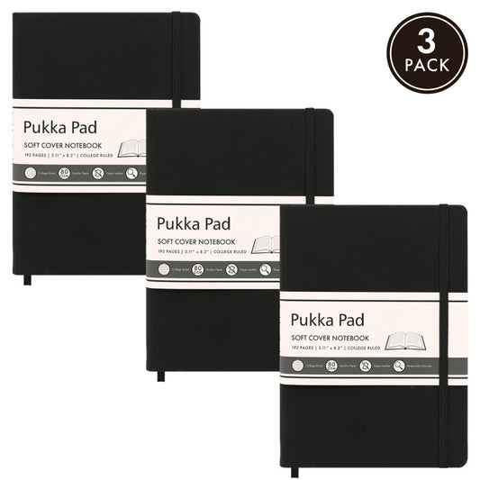 3Ct Soft Cover A5 College Black