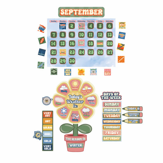 Scool Era Calendar Bulletin Board (Pack of 3)
