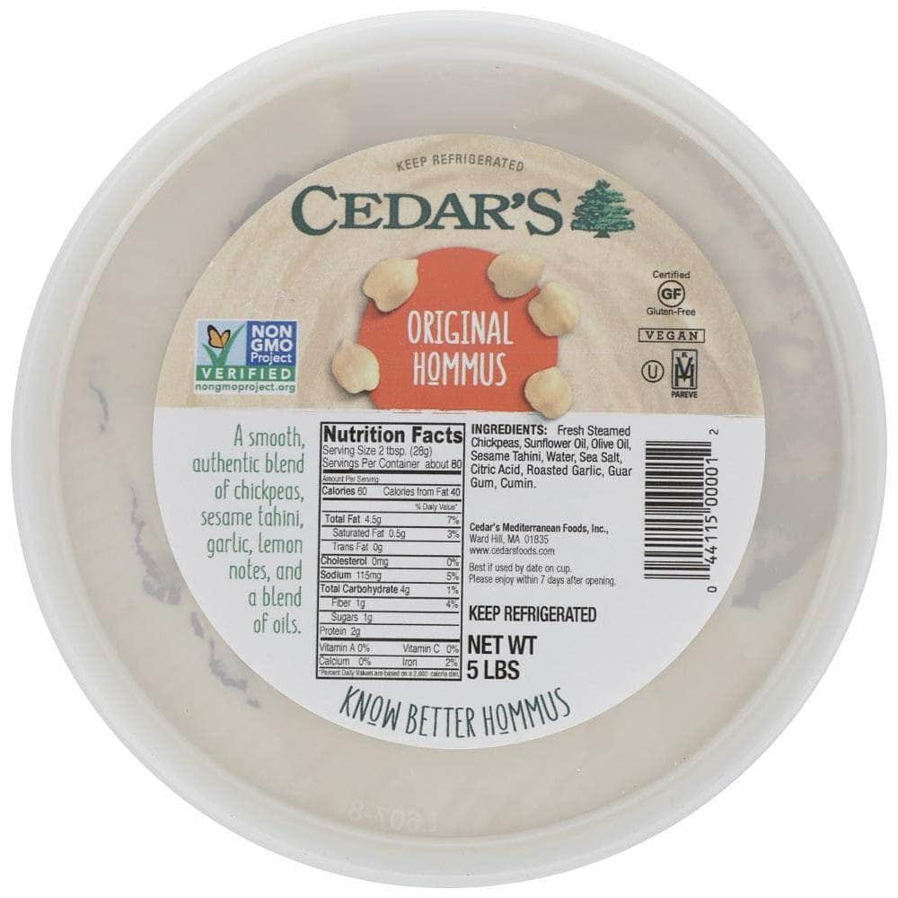 Cedars Cedars Original Hummus 5 Lb