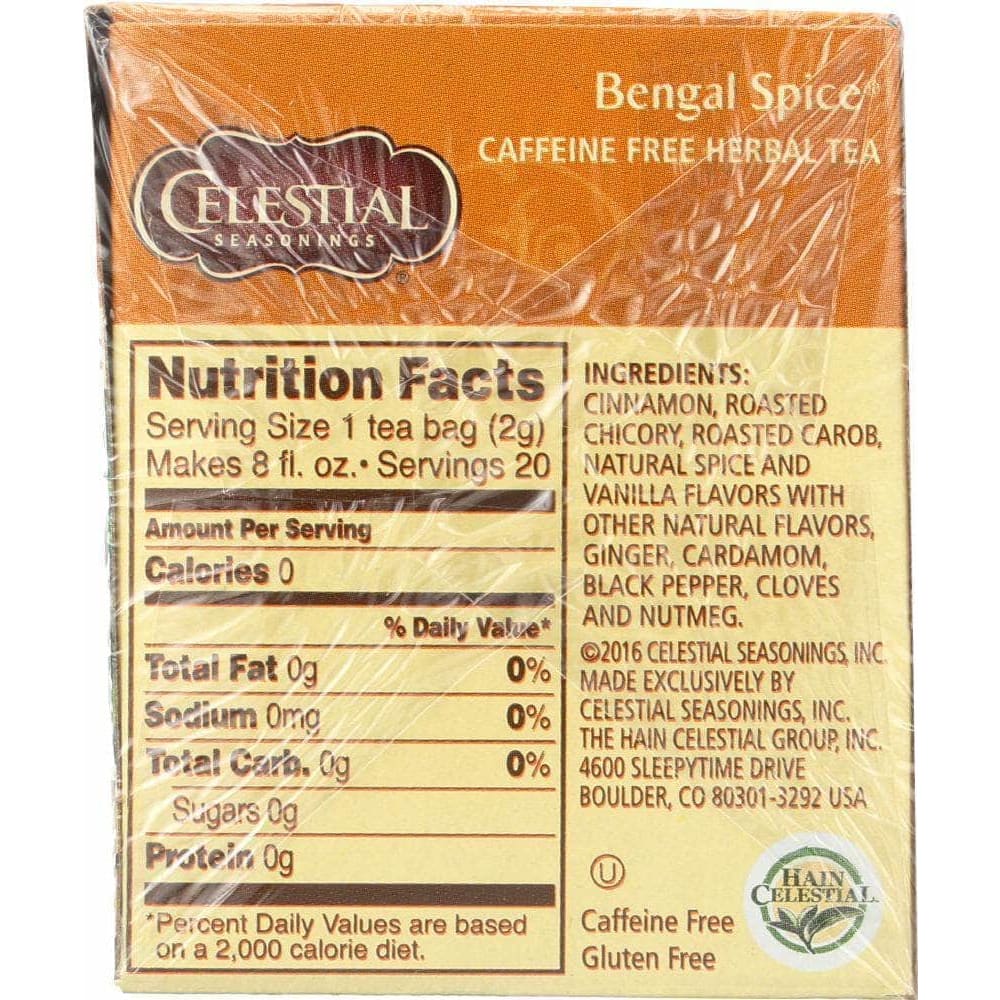 Celestial Seasonings Celestial Seasonings Bengal Spice Caffeine Free Herbal Tea 20 Tea Bags, 1.7 oz