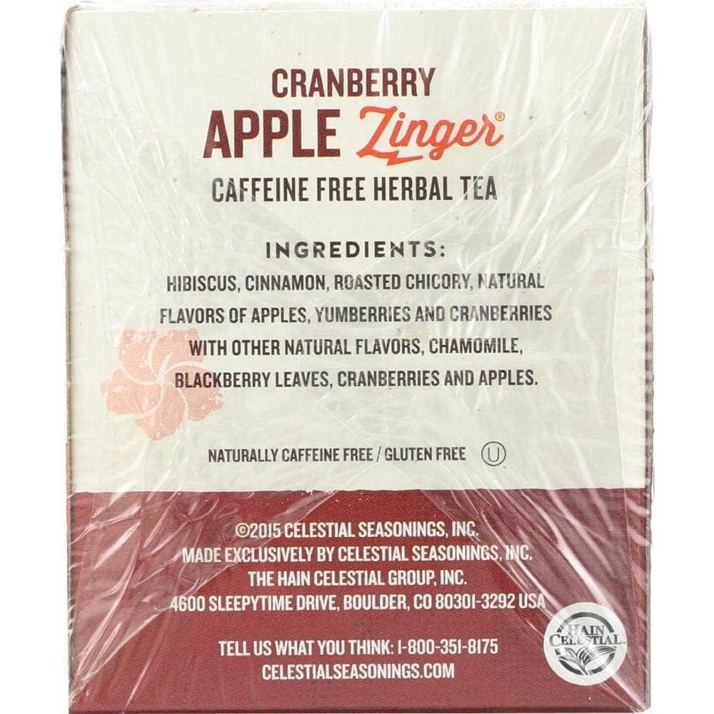 Celestial Seasonings Celestial Seasonings Cranberry Apple Zinger Herbal Tea Caffeine Free, 20 bags