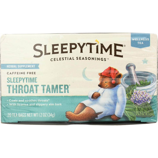 CELESTIAL SEASONINGS CELESTIAL SEASONINGS Tea Herb Slpytime Thrt Tamer, 20 bg