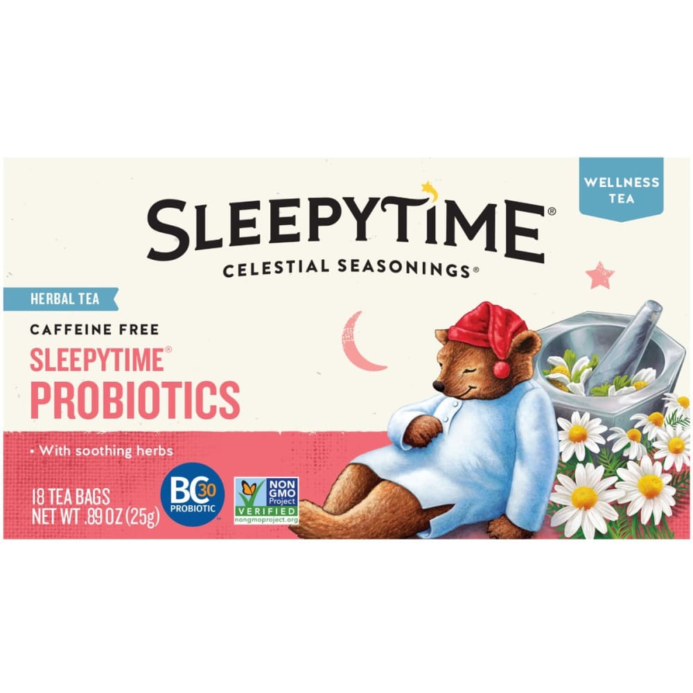 CELESTIAL SEASONINGS: Tea Sleepytime + Probiotics We 18 BG (Pack of 4) - Beverages > Coffee Tea & Hot Cocoa - CELESTIAL SEASONINGS