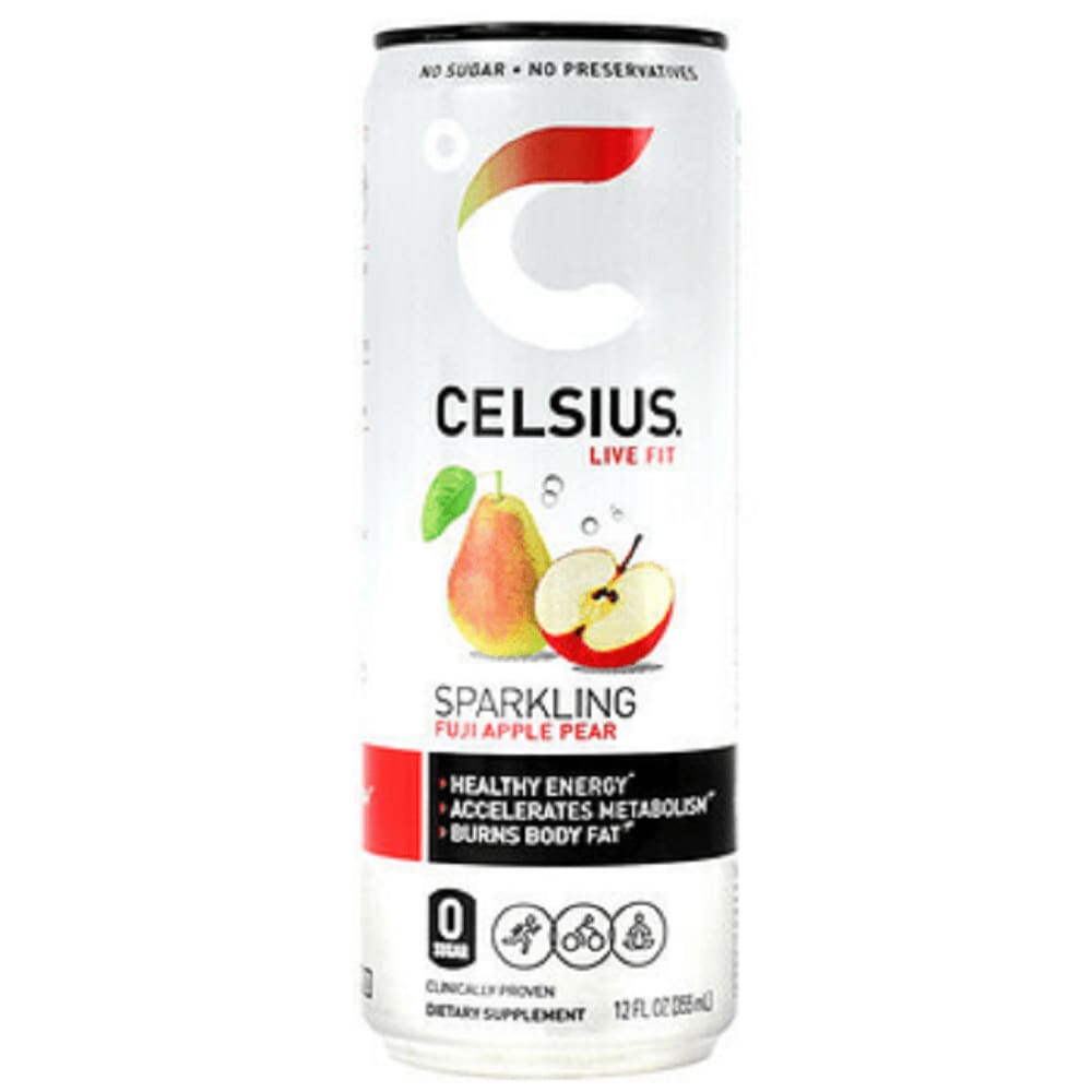 Celsius Celsius Sparkling Fuji Apple Pear Energy Drink, 12 fl oz