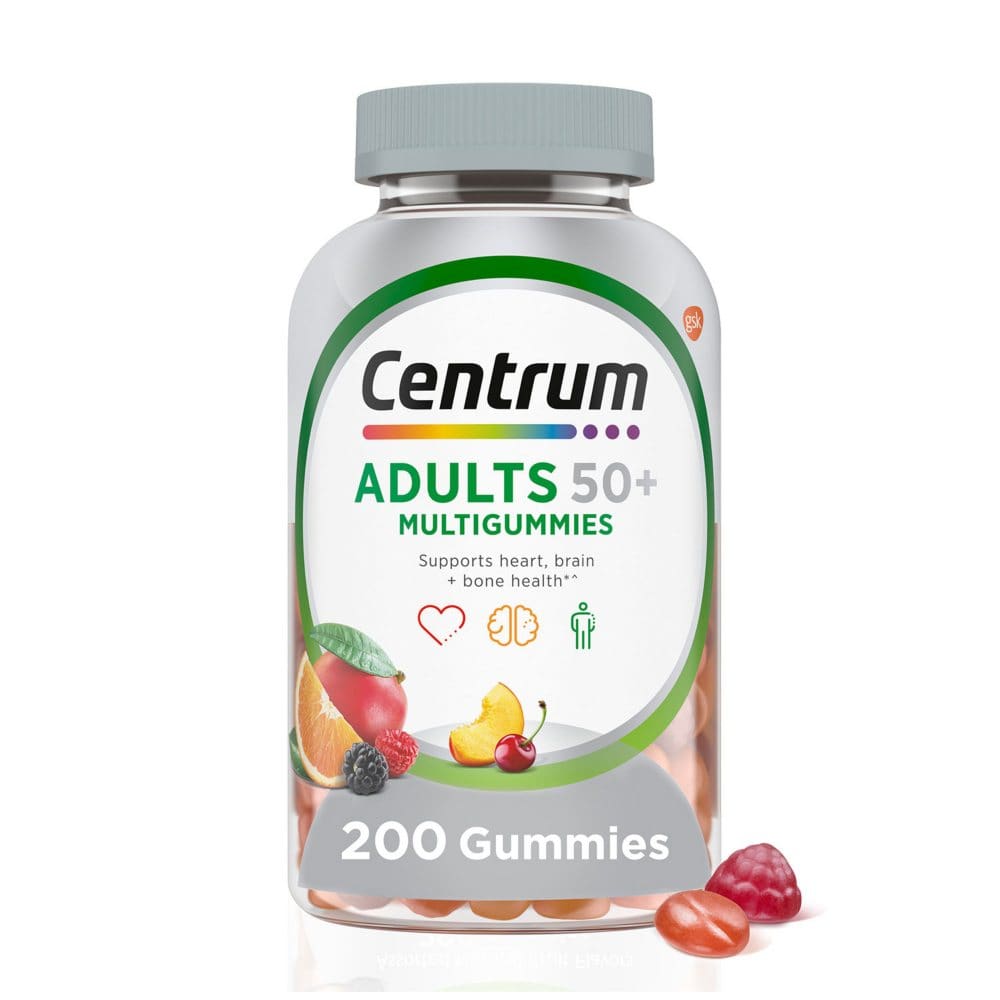 Centrum MultiGummies Multivitamin Gummies for Adults 50 + (200 ct.) - New Health & Wellness - ShelHealth