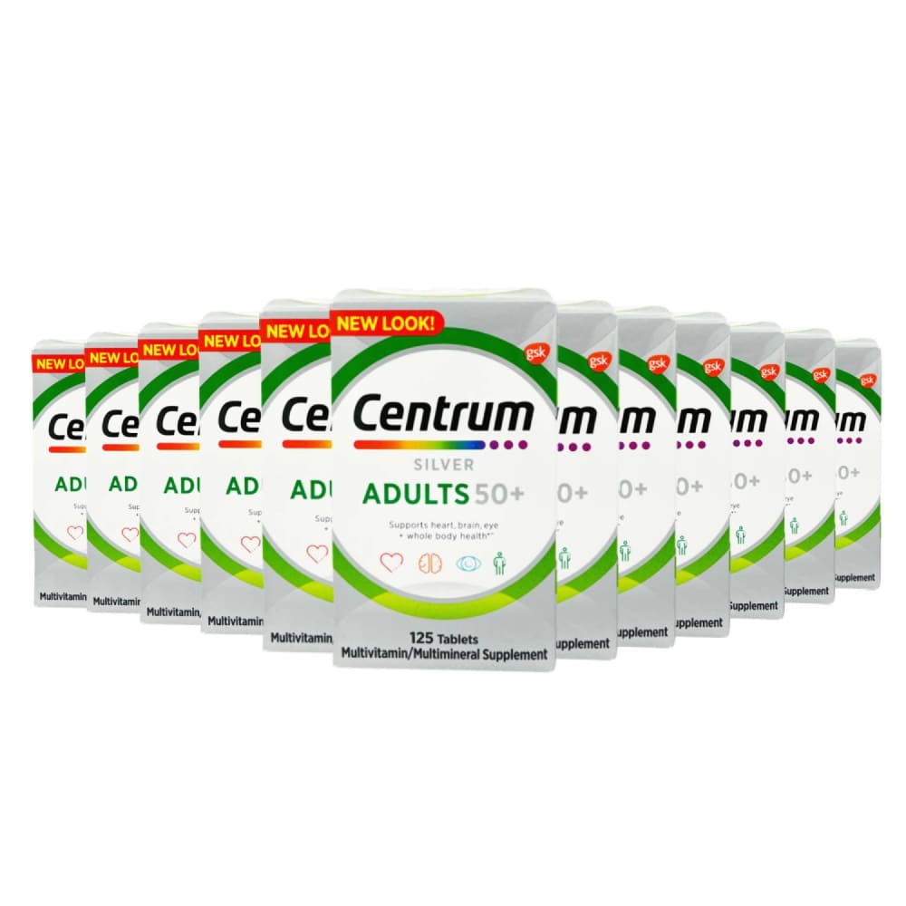 Centrum Silver Multivitamin for Adults Plus Supplement - 125 Count each- 12 Pack - Vitamins - Centrum
