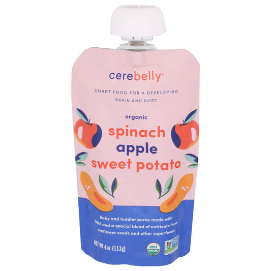 CEREBELLY: Spinach Apple Sweet Potato 4 oz (Pack of 5) - Baby > Baby Food - CEREBELLY