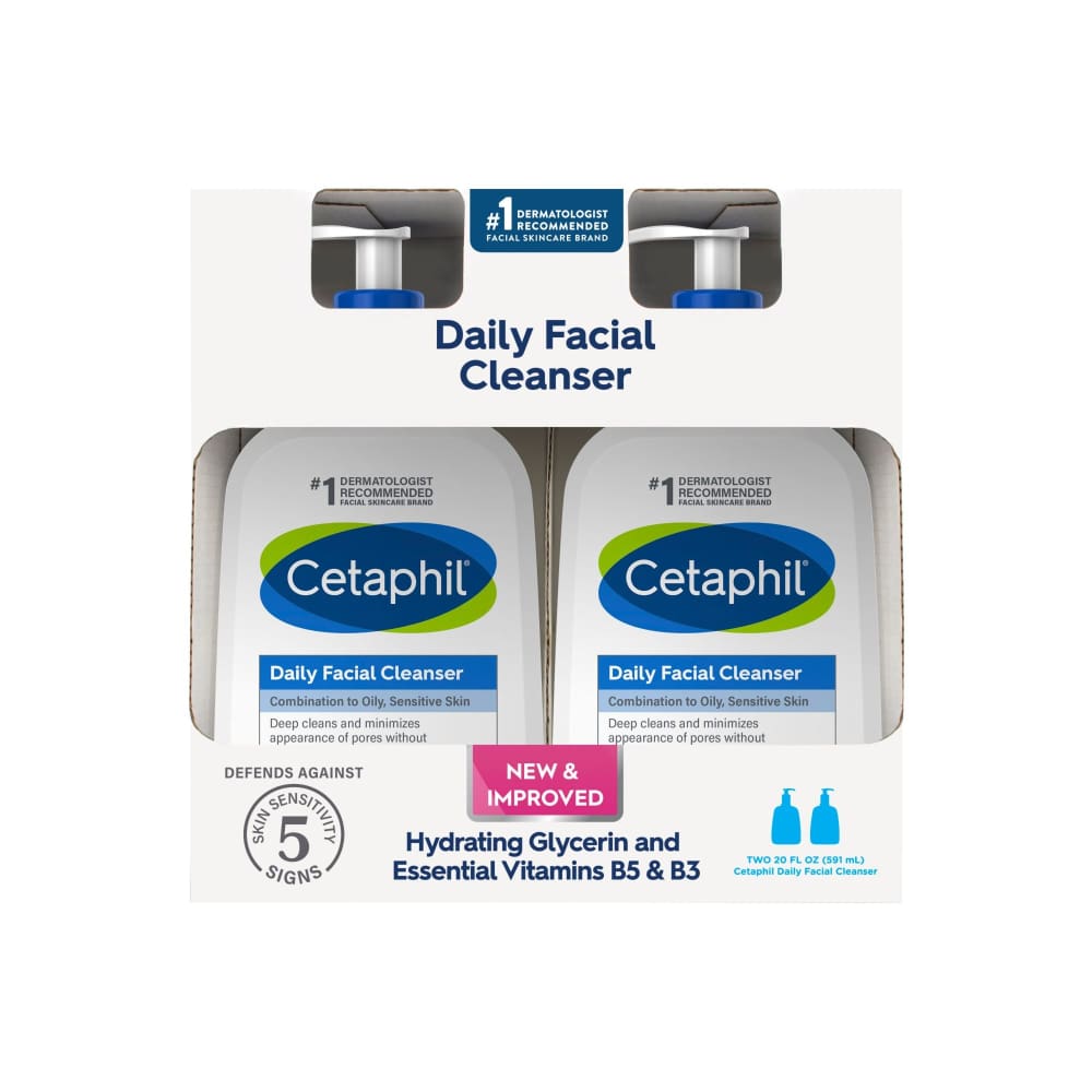 Cetaphil Daily Facial Cleanser Hypoallergenic Face Wash for Sensitive Skin - Cetaphil