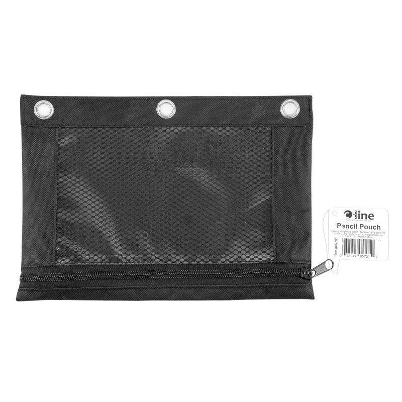 Pencil Pouch For 3-Ring Binders Blk (Pack of 12)