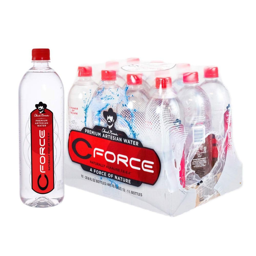 CForce Premium Naturally Alkaline Artesian Water (1L. 12 pk.) - Limited Time Beverages - ShelHealth